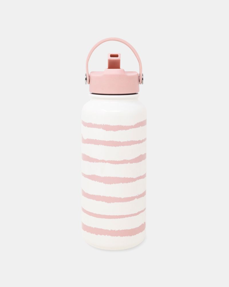 Kate Spade,Pink Goddess Stripe Water Bottle ,