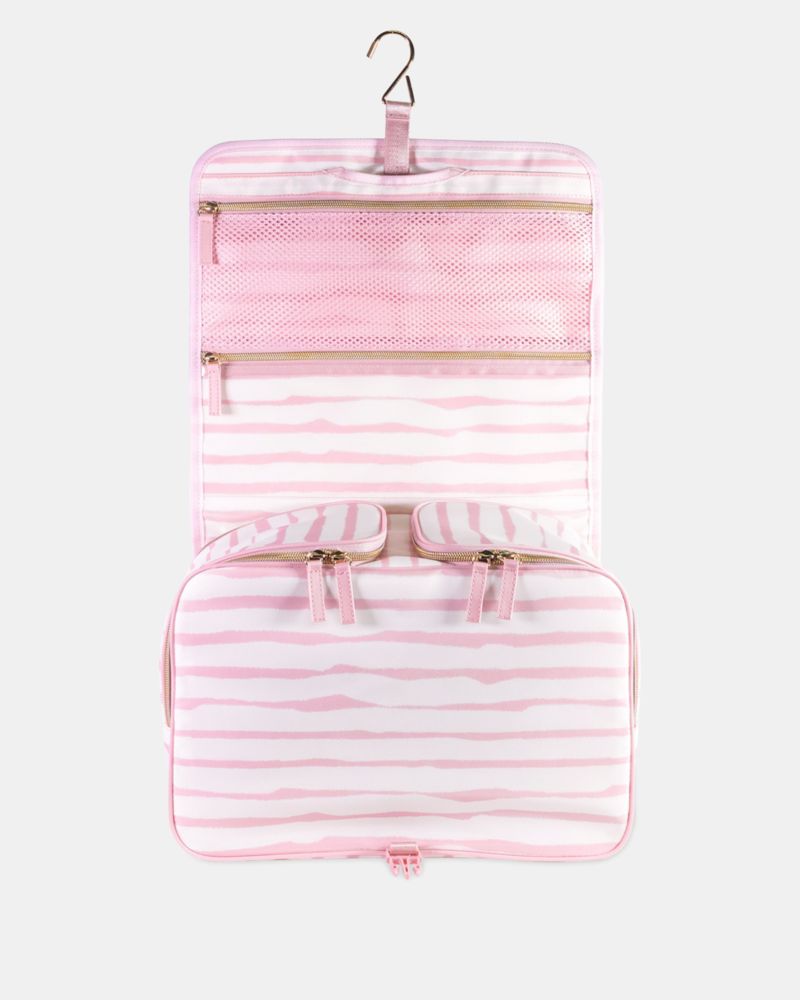 Kate Spade,Goddess Stripe Hanging Toiletry Bag,