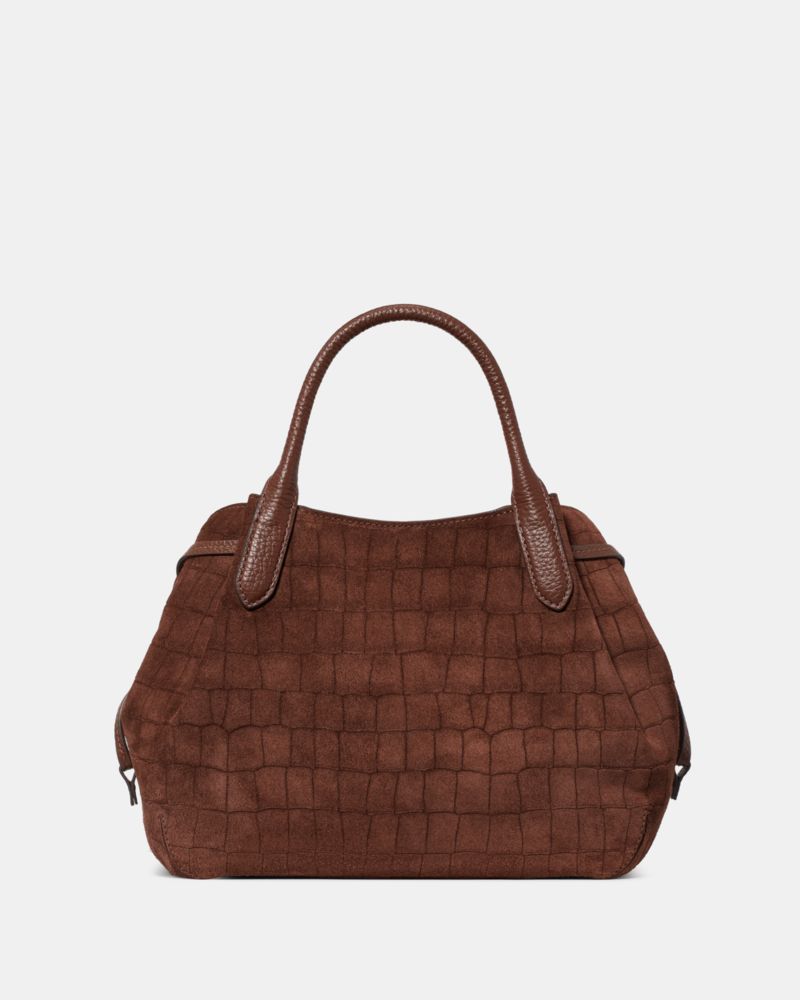 Dumpling Suede Croc Satchel Bag | Kate Spade Outlet
