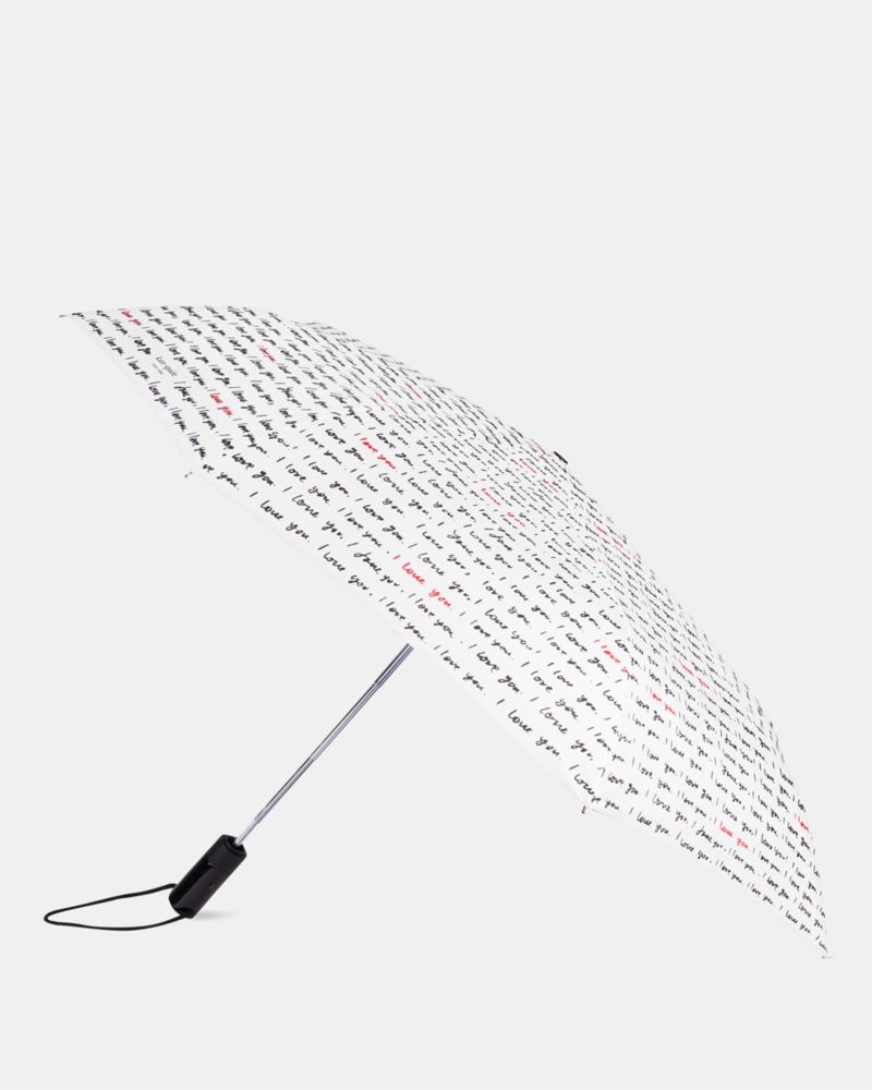 Kate Spade,I Love You Travel Umbrella,