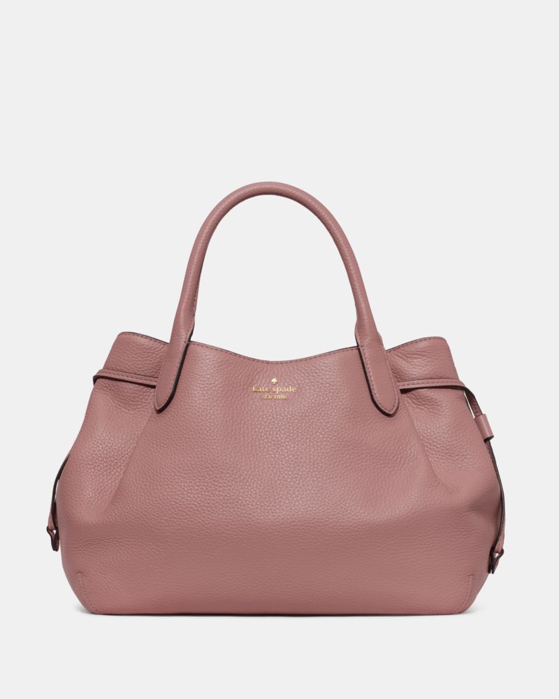 DUMPLING PEBBLED LEATHER LARGE SATCHEL, Dusk Rose, ProductTile