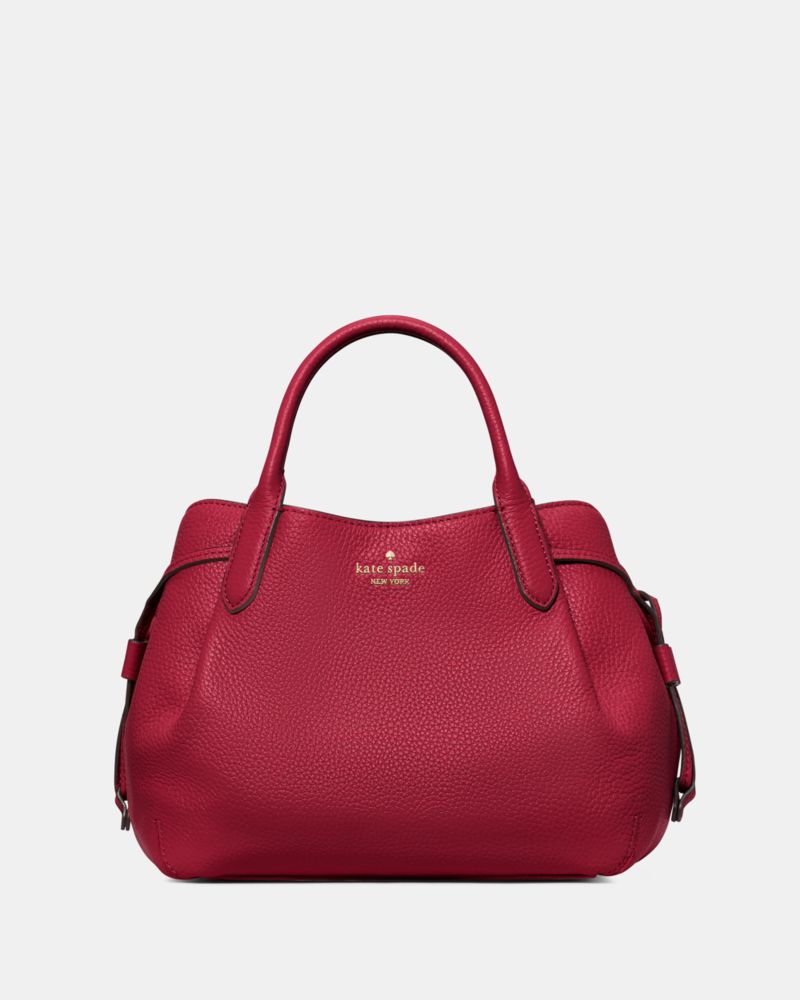 Dumpling Satchel Bag, Red Jam, ProductTile
