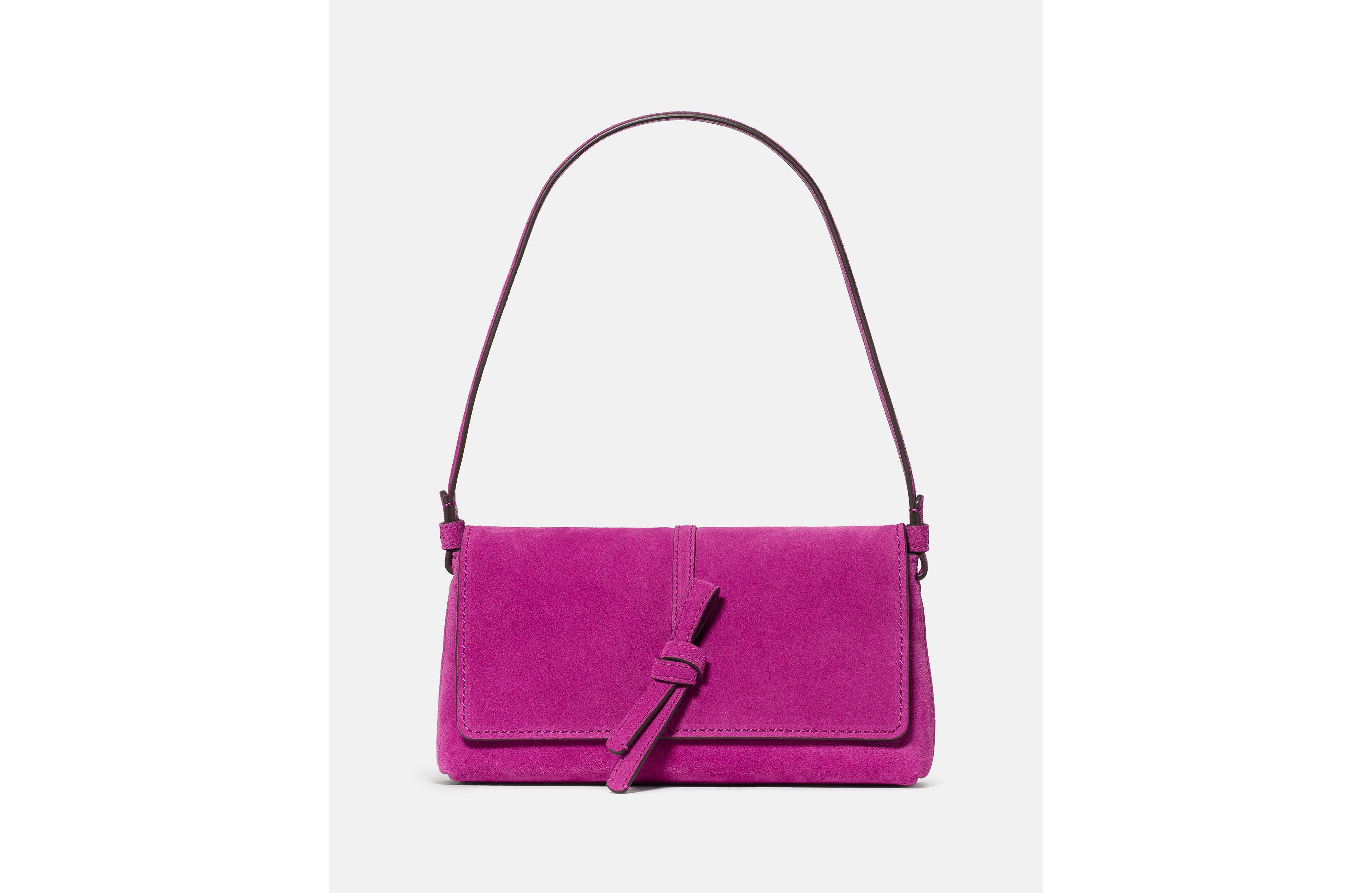Loop Suede Small Flap Shoulder Bag