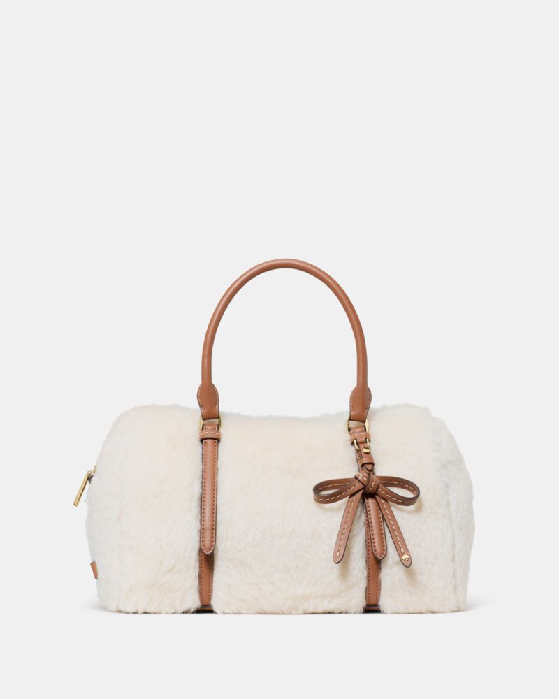 Kate Spade,Monroe Faux Shearling Satchel Bag,