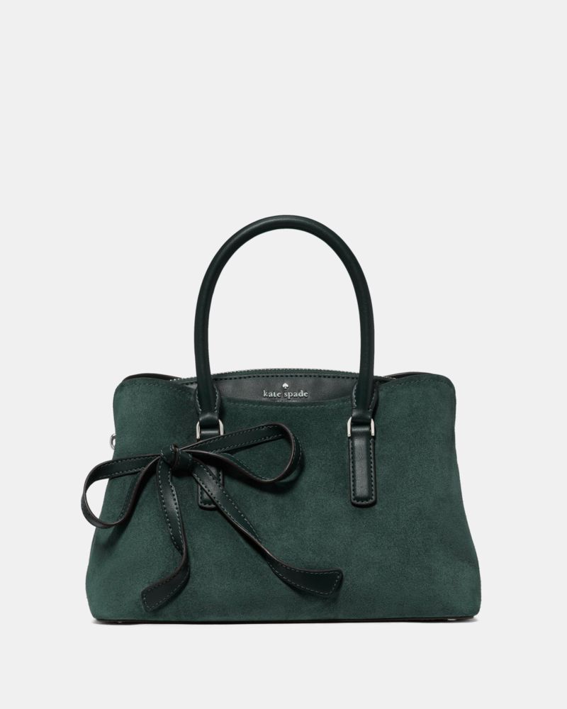 Kate Spade,Thompson Street Bows Suede Small Satchel Bag,