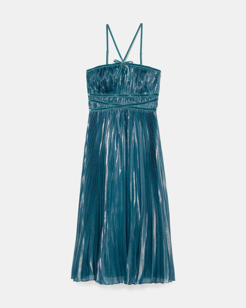 Kate Spade,Lame Pleated Midi Dress,