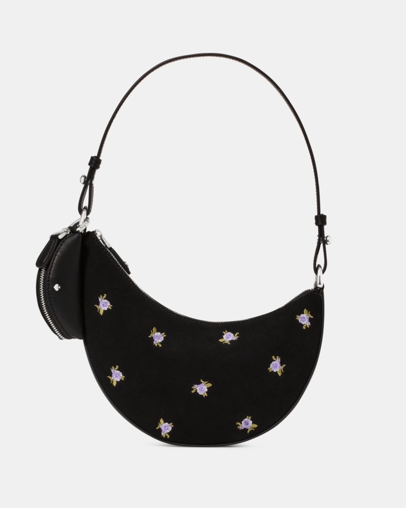 Kate Spade,Duo Rose Dot Embroidered Suede Mini Shoulder,