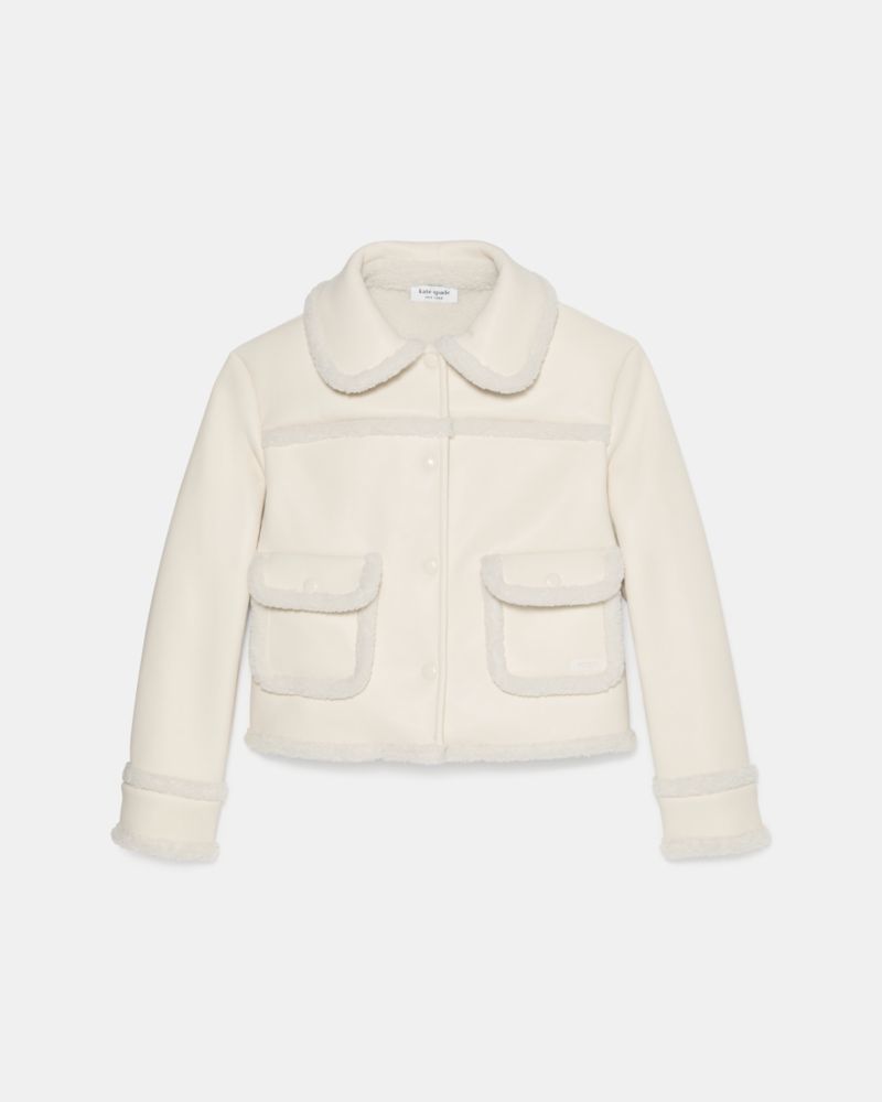 Kate Spade,Cropped Sherpa Jacket,