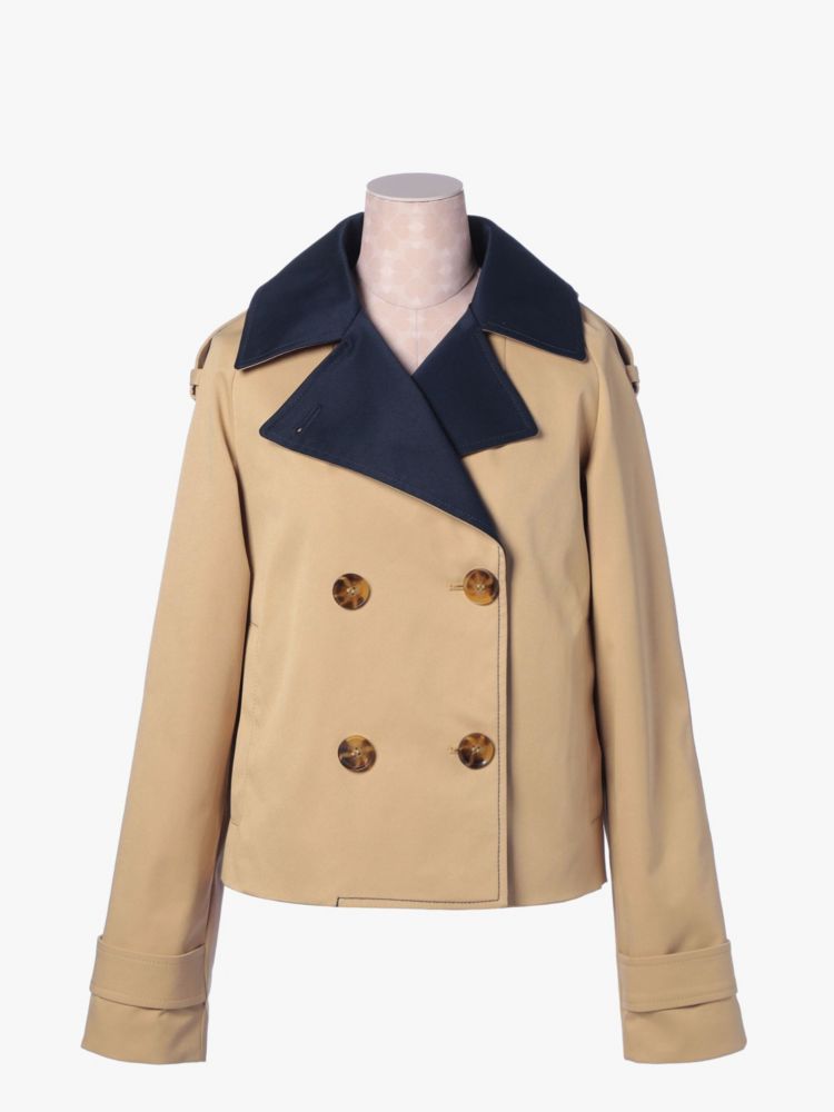 Kate Spade,Colorblocked Crop Trench,