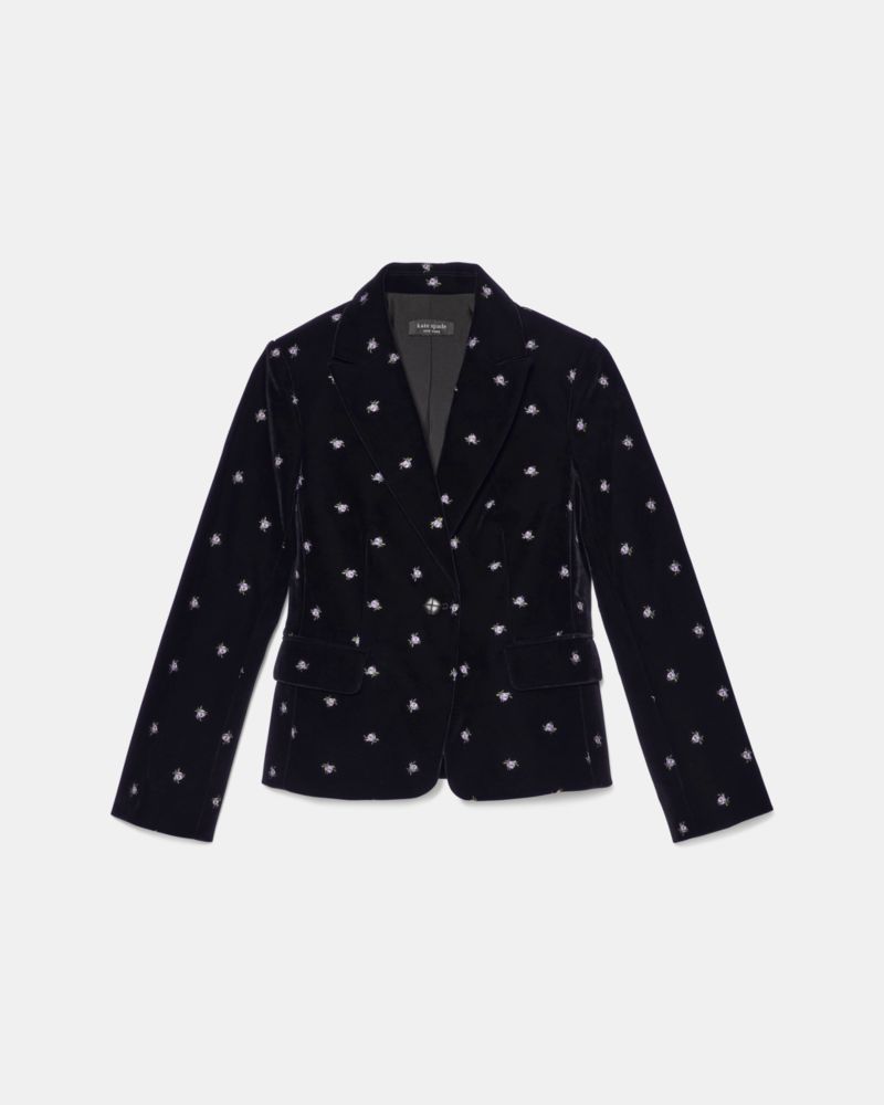 Kate Spade,Rose Dot Velveteen Blazer,