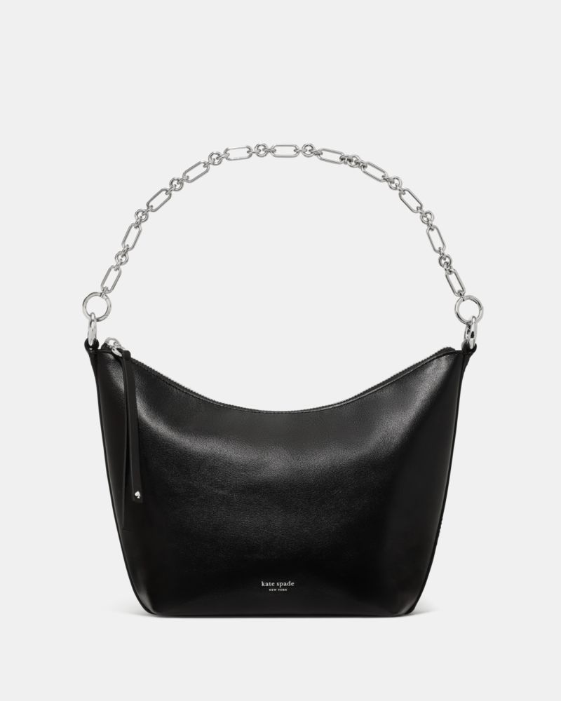 Kate Spade, ヘイロー チェーン ショルダー バッグ, ショルダー・クロスボディ,ブラック