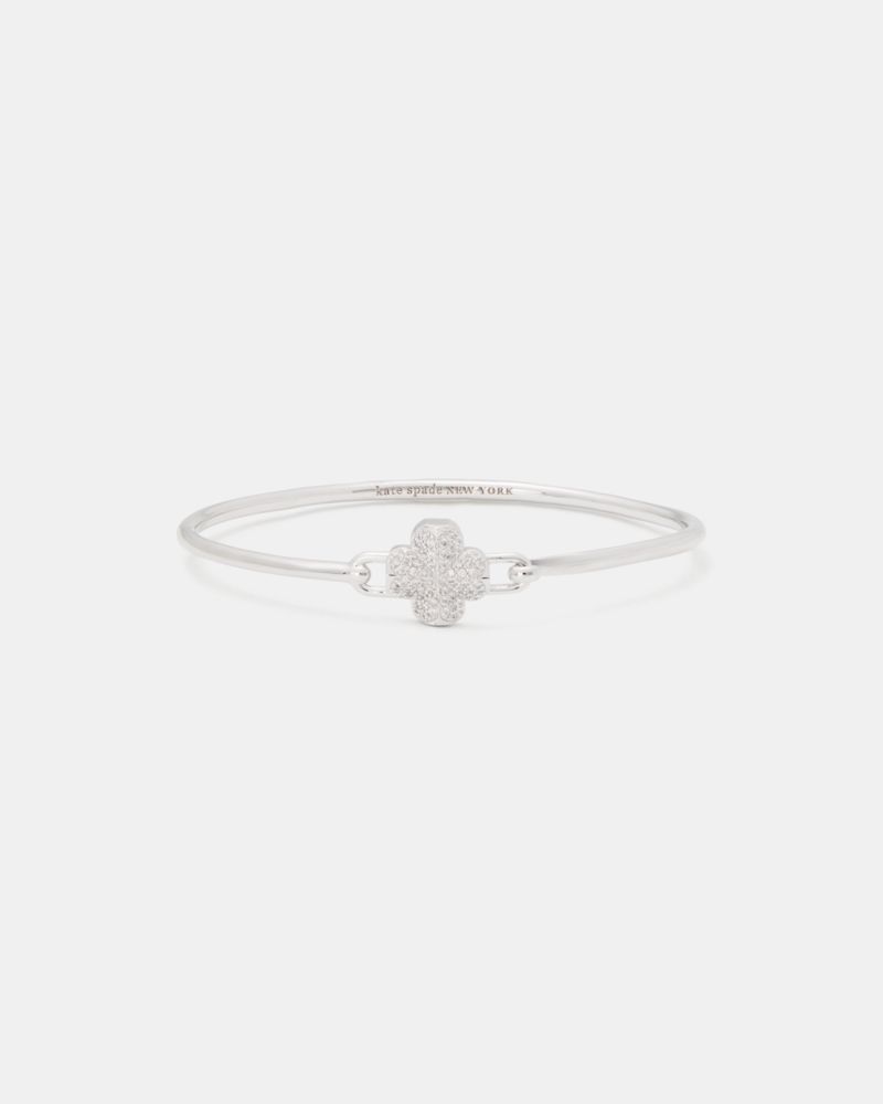 Kate Spade,Spade Flower Pave Solitaire Thin Bangle,