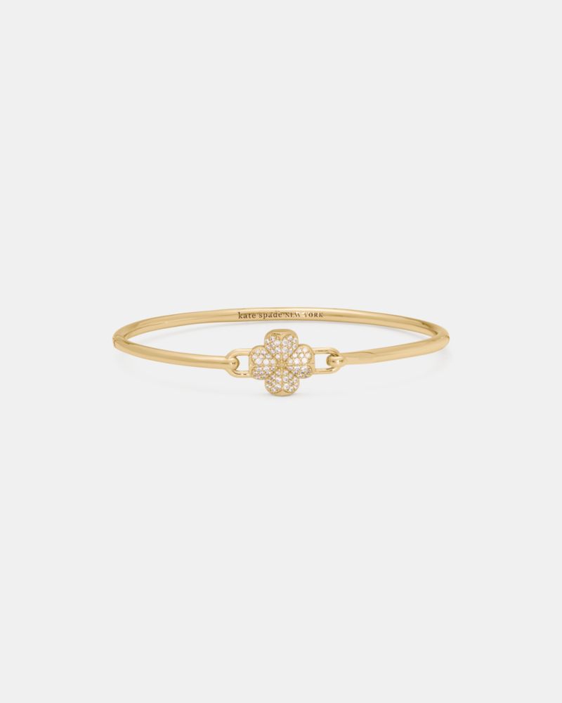 Kate Spade,Spade Flower Pave Solitaire Thin Bangle,
