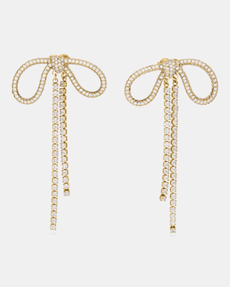 Kate Spade,A Bow Moment Pave Bow Earrings,