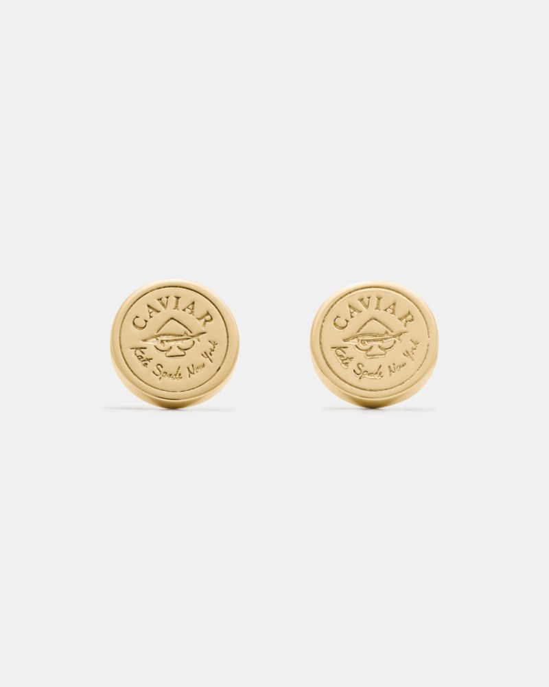 Kate Spade,Caviar And Crimson Caviar Studs,