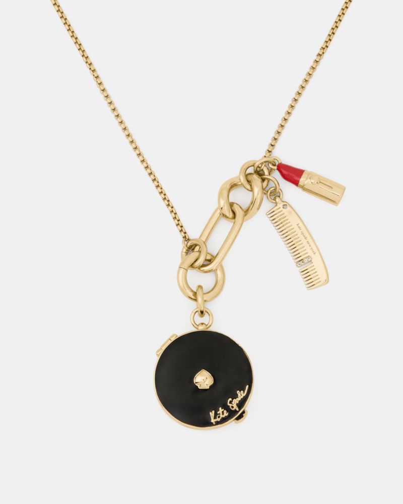 Kate Spade,Caviar And Crimson Statement Charm Pendant,