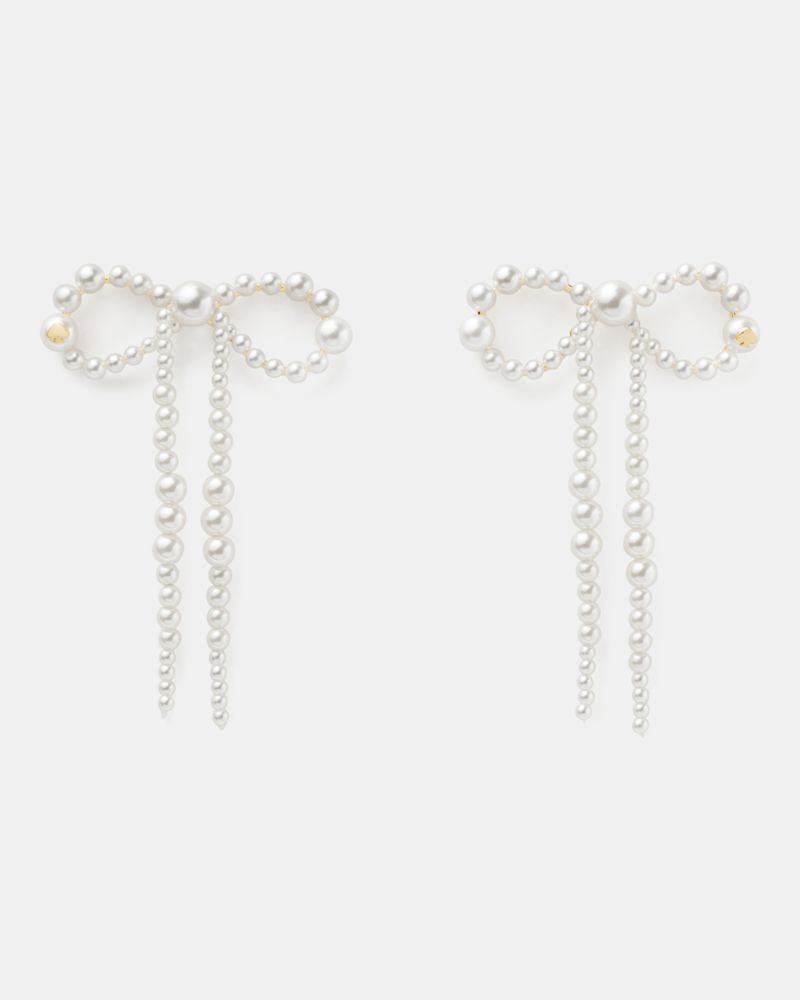 Kate Spade,A Bow Moment Pearl Bow Earrings,