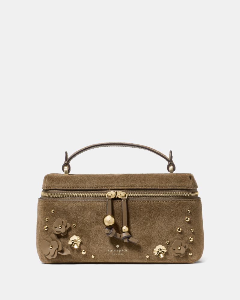 Kate Spade,Blair Suede Embellished Vanity Crossbody,