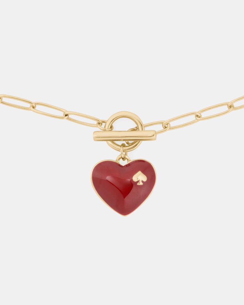 Kate Spade,Heart and spade heart spade toggle necklace,