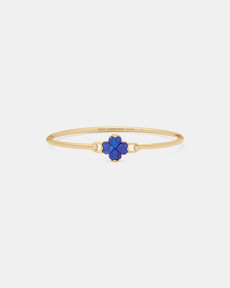 Spade Flower Solitaire Thin Bangle, Blue, ProductTile