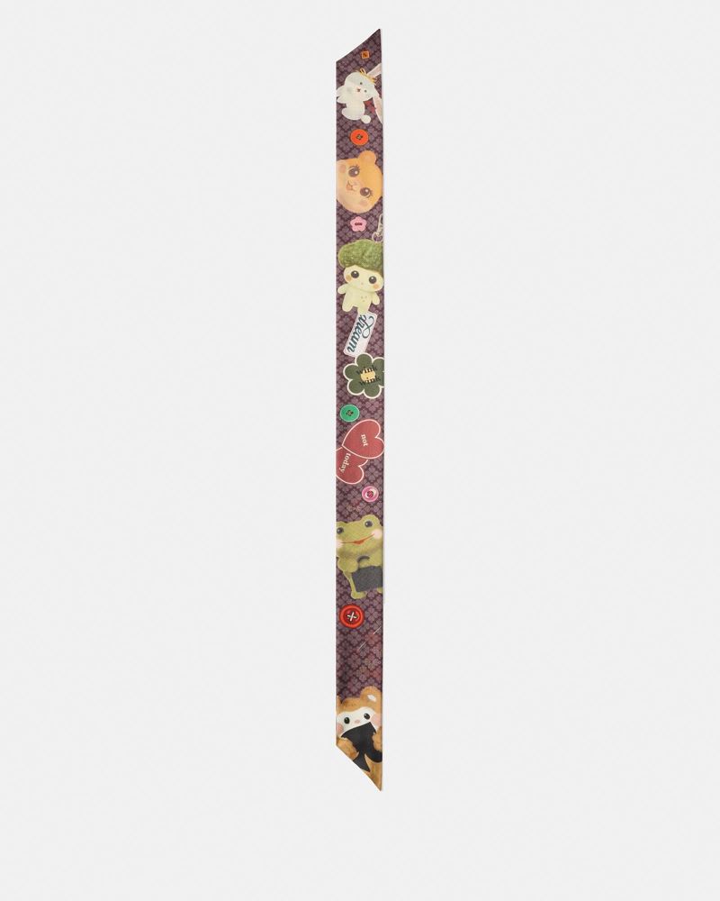Kate Spade,Silly Friends Silk Skinny Scarf,
