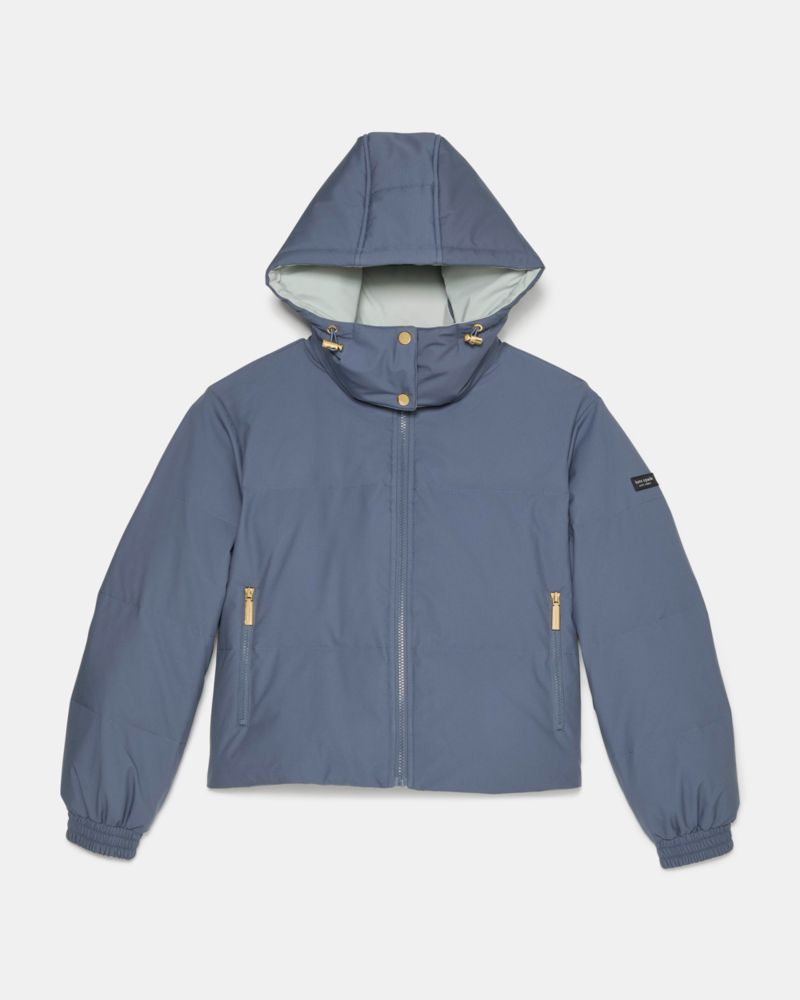 Kate Spade,Cropped Colorblock Puffer Coat,
