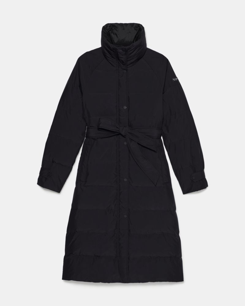 Kate Spade,Belted Funnel Neck Puffer Coat,