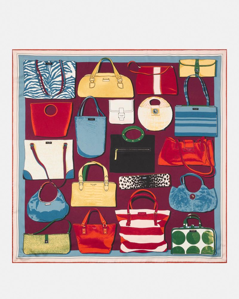 Kate Spade,Kate Spade Handbag Archive Silk Square Scarf,
