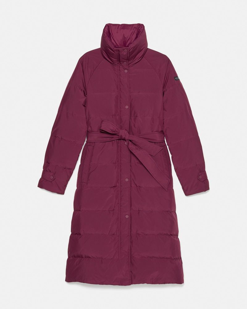 Kate Spade Outlet Belted Funnel Neck Puffer Coat, Perfect Pansy - Xl