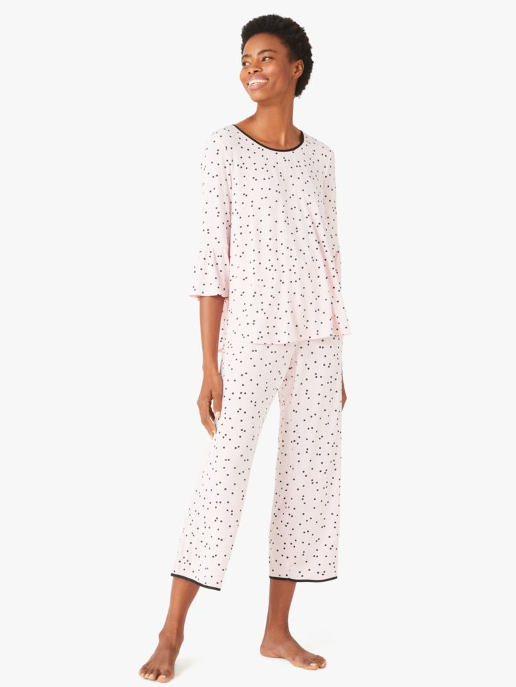 Kate Spade,Pink Dot Long PJ Set,sleepwear,Pink Dot