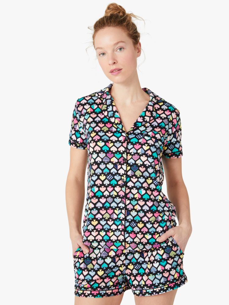 Graffiti Spades Short Pj Set, , Product