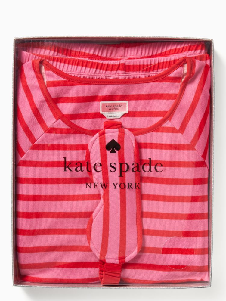Kate Spade,striped pj boxed set,sleepwear,60%,