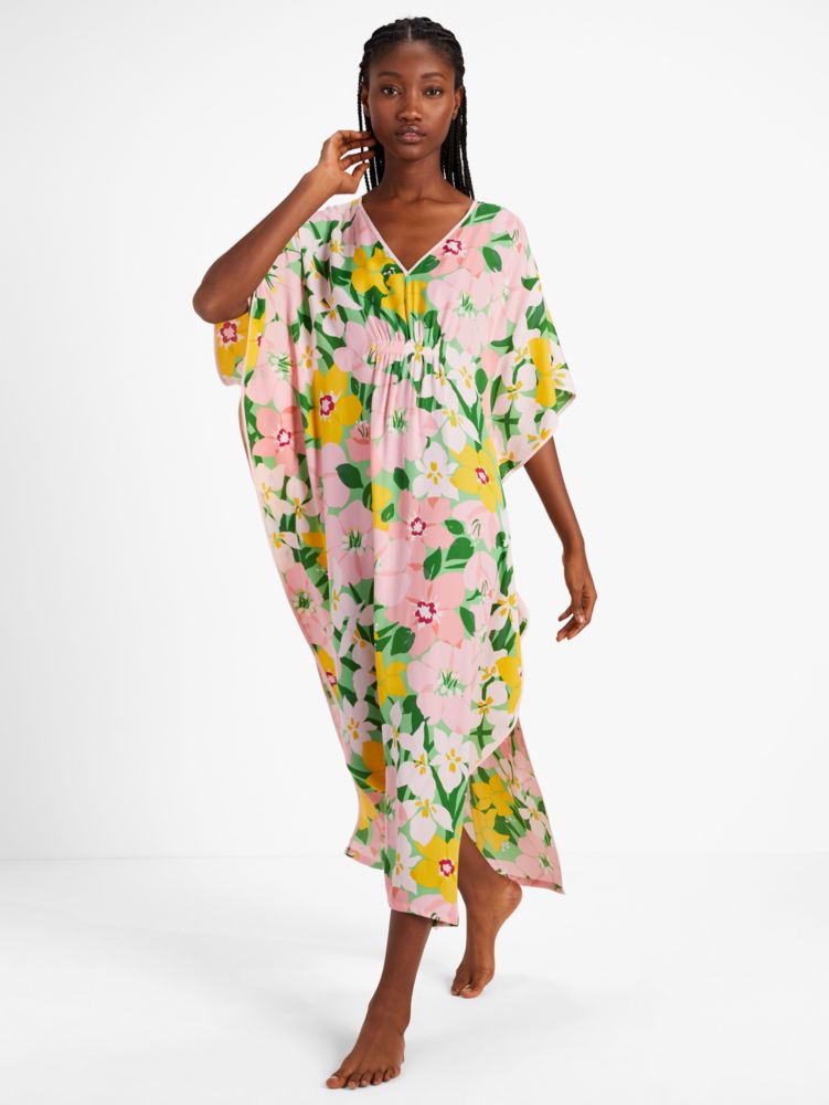 Kate Spade Anemone Floral Cover-up Caftan