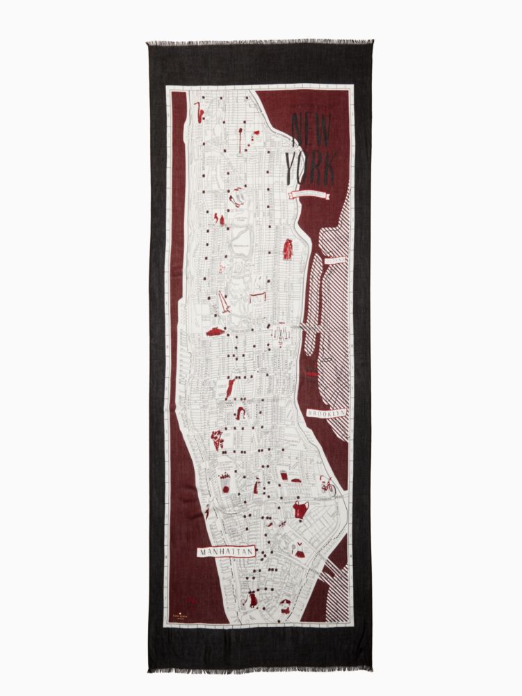 New York Map Oblong Scarf, , Product
