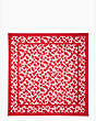 Kate Spade,heart party square scarf,Deep Cherry