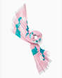 Kate Spade,alligator oblong scarf,Flamingo