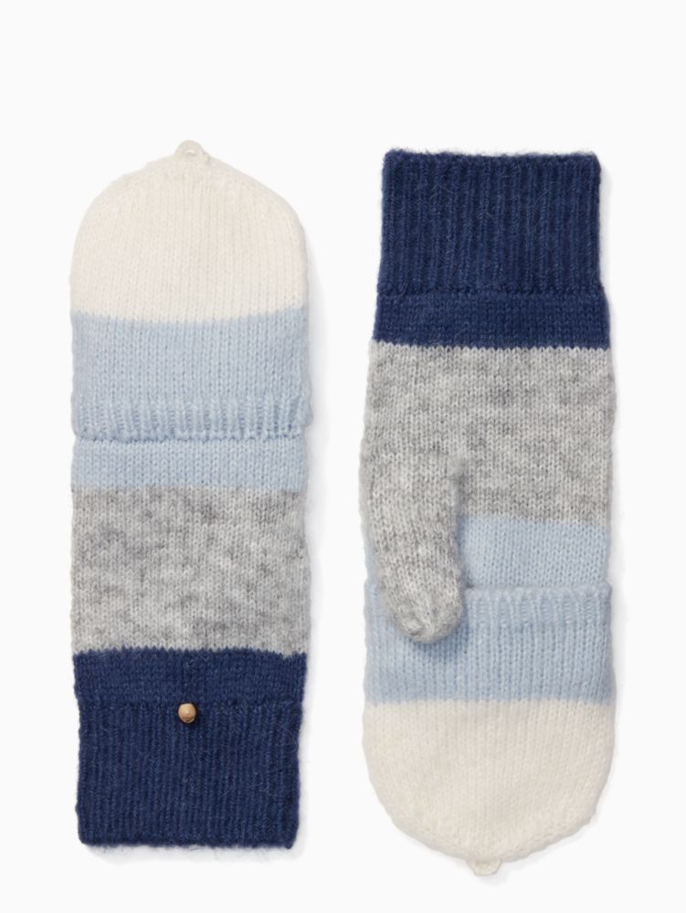 Kate Spade,blushed colorblock pop top mittens,