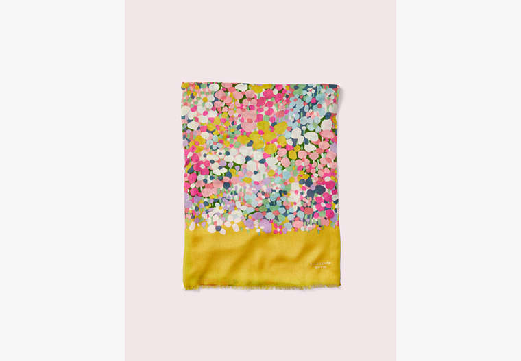 Kate Spade,floral dots oblong scarf,scarves,Limelight