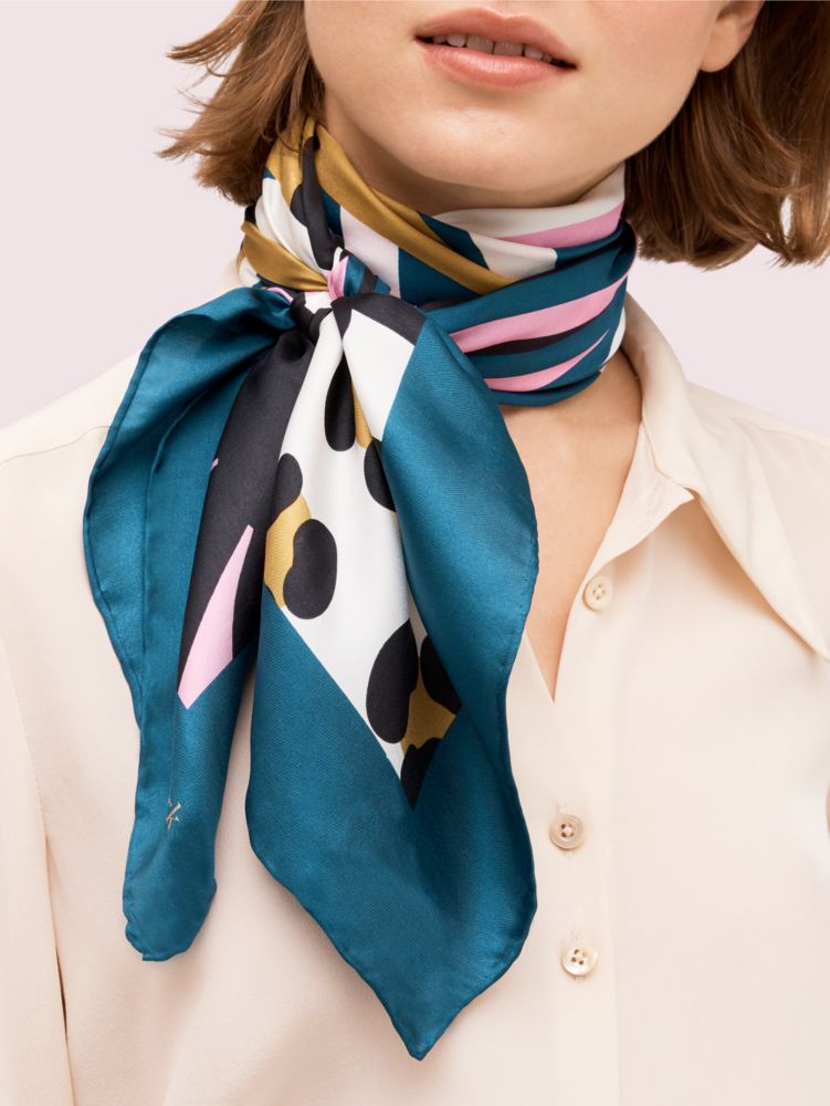 Kate Spade,Animal Faces Silk Square,