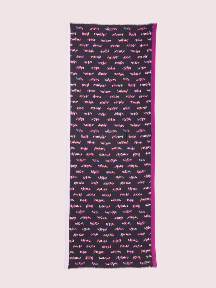 Kate Spade,Loves Birds Oblong Scarf,