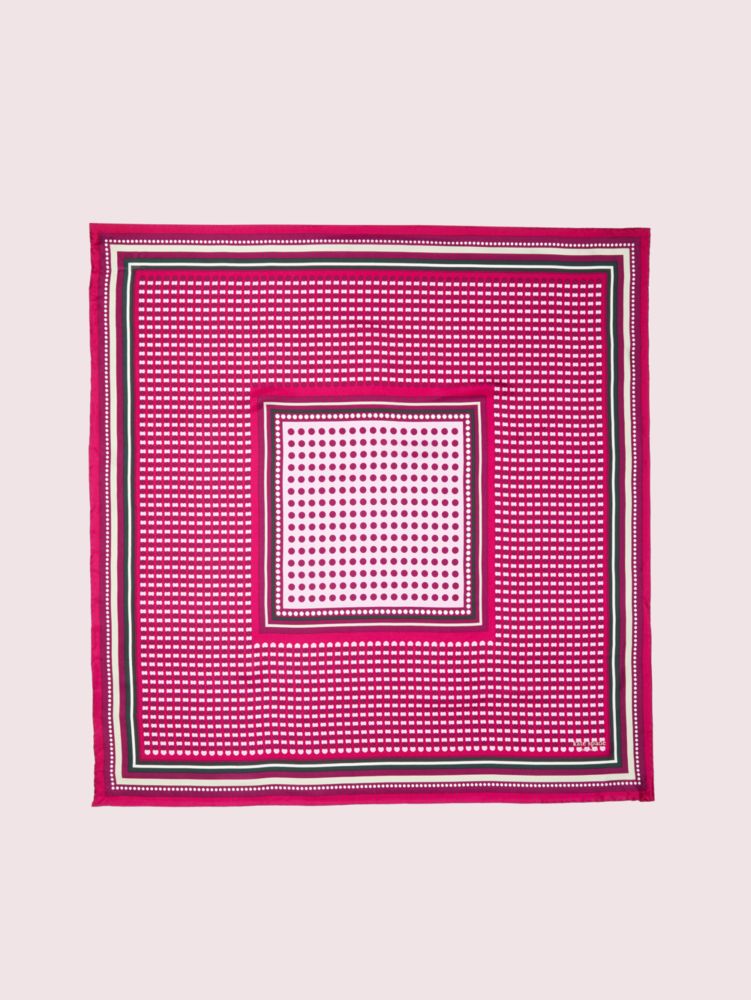 Kate Spade,Dotty Stripe Silk Square,