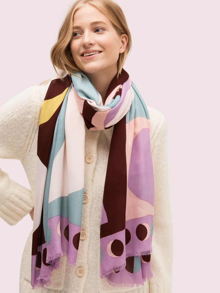 Kate Spade,Moon Geo Oblong Scarf,