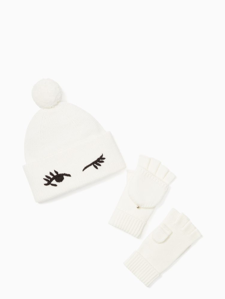 Winking Eye Beanie And Mittens Box Set | Kate Spade Outlet  display picture 3