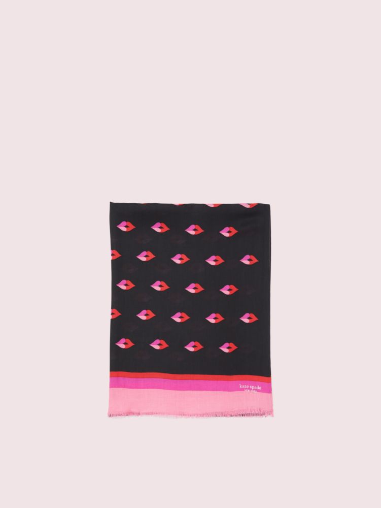 Kate Spade,Lips Oblong Scarf,