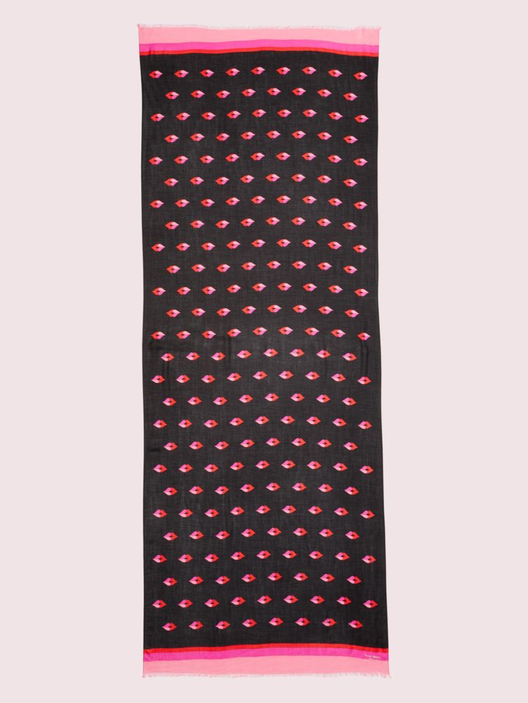 Kate Spade,Lips Oblong Scarf,