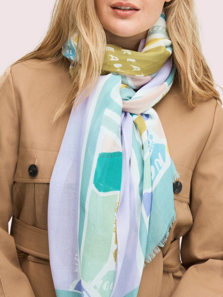 Central Park Map Oblong Scarf, , Product