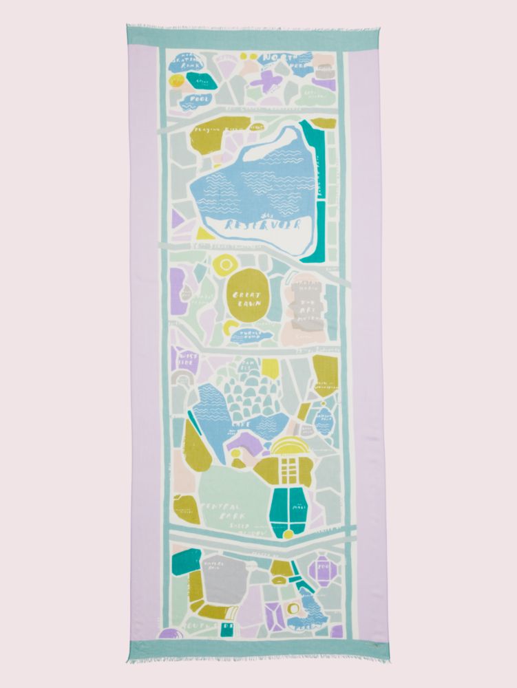 Central Park Map Oblong Scarf, , Product