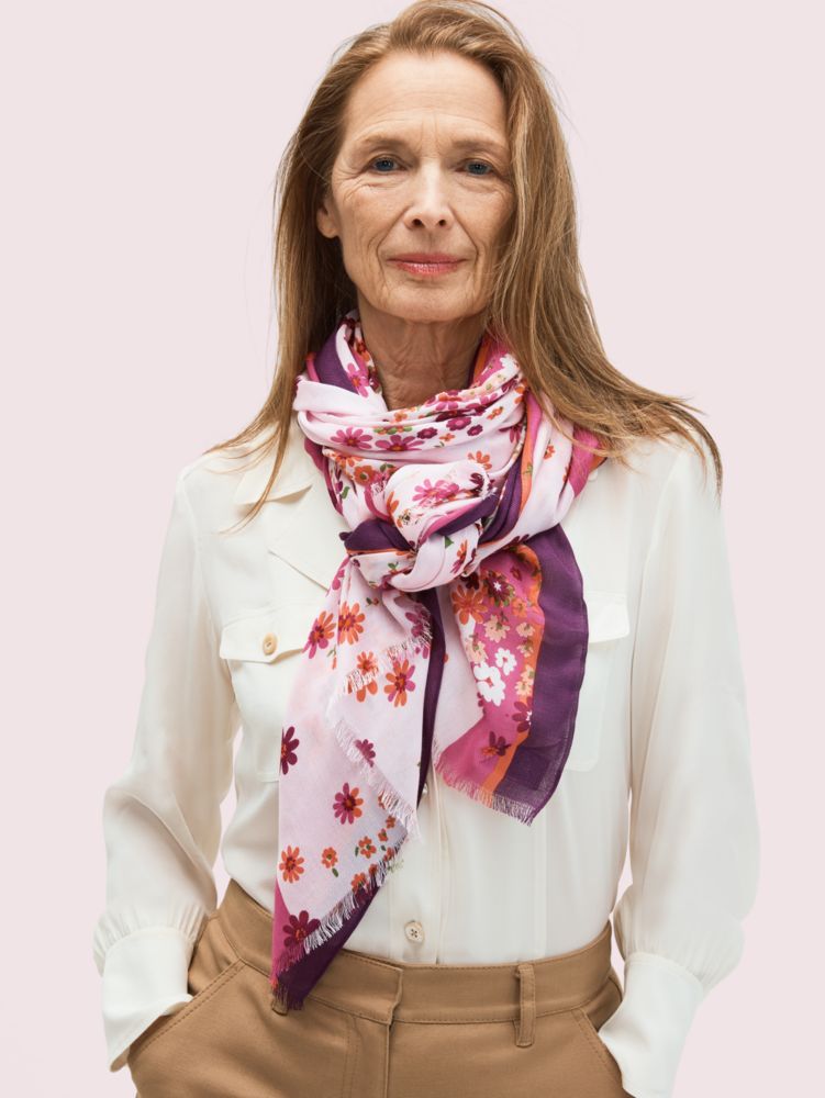 Kate Spade,Bora Flora Oblong Scarf,