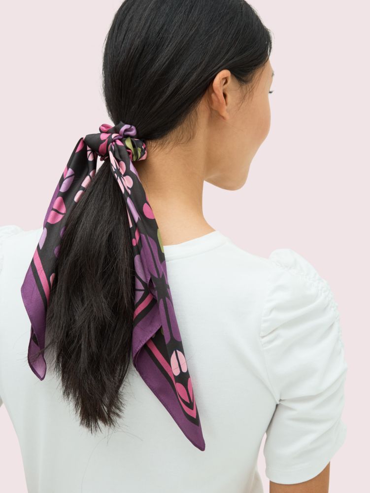 Kate Spade,Spade Clover Patchwork Hair Tie,