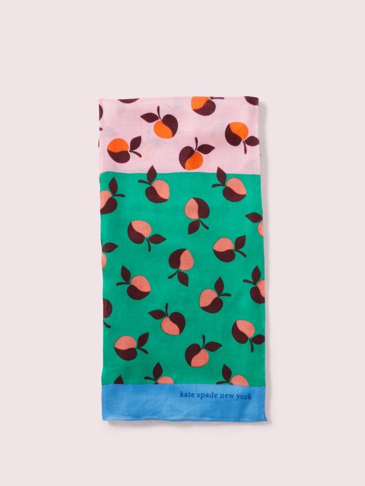 Kate Spade,Colorblock Apples Oblong Scarf,